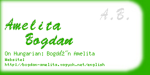amelita bogdan business card
